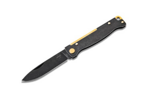 Böker Atlas Black Stonewash Brass