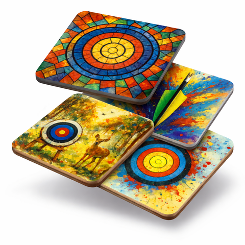 Kühlschrankmagnet, 4er Set Bogensport