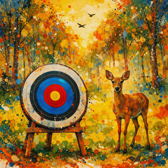 Kühlschrankmagnet, 4er Set Bogensport